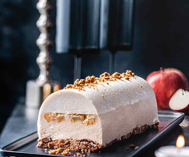Bûche pomme-caramel au beurre salé Bûche pomme-caramel au beurre salé