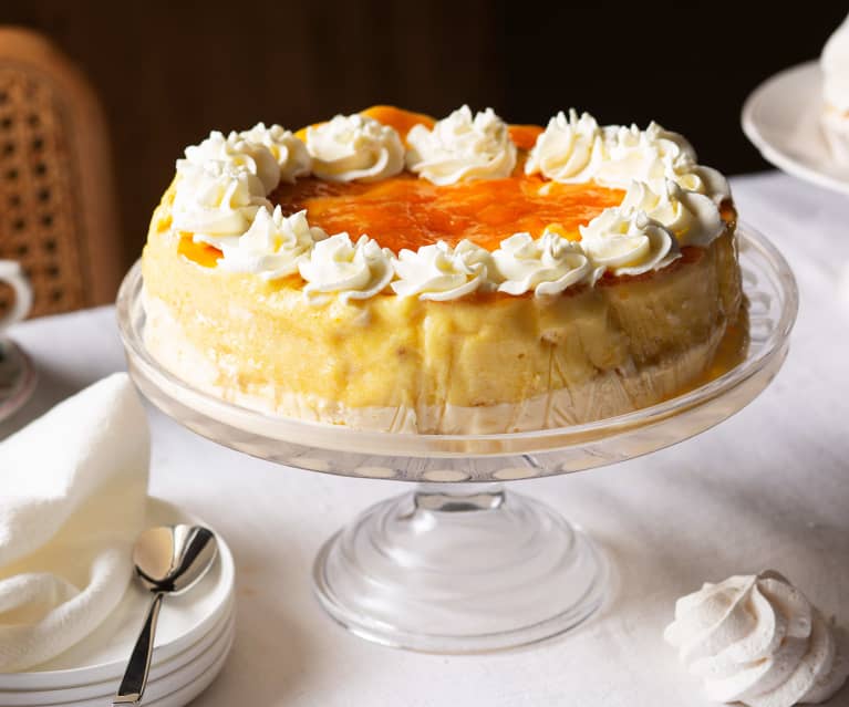 Vacherin glacé de melocotón (Tarta helada) - Francia