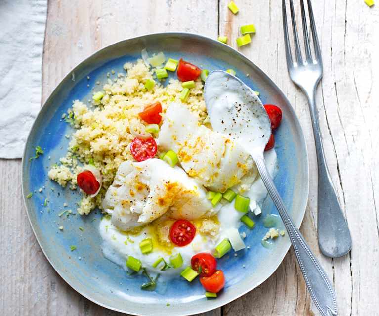Lieu vapeur et couscous au citron vert Lieu vapeur et couscous au citron vert