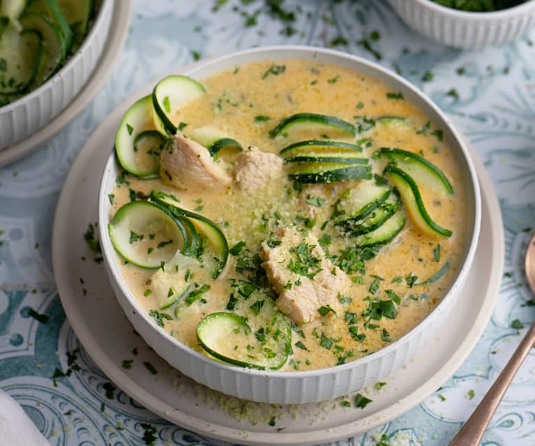 Frango com parmesão, limão e espirais de curgete - TM6