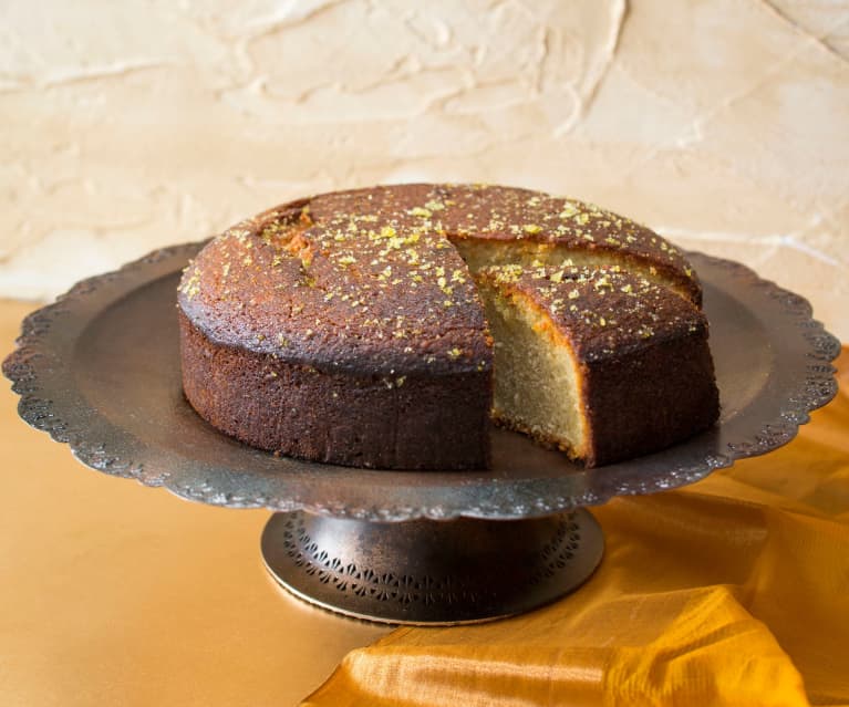 Cardamom and lime syrup cake