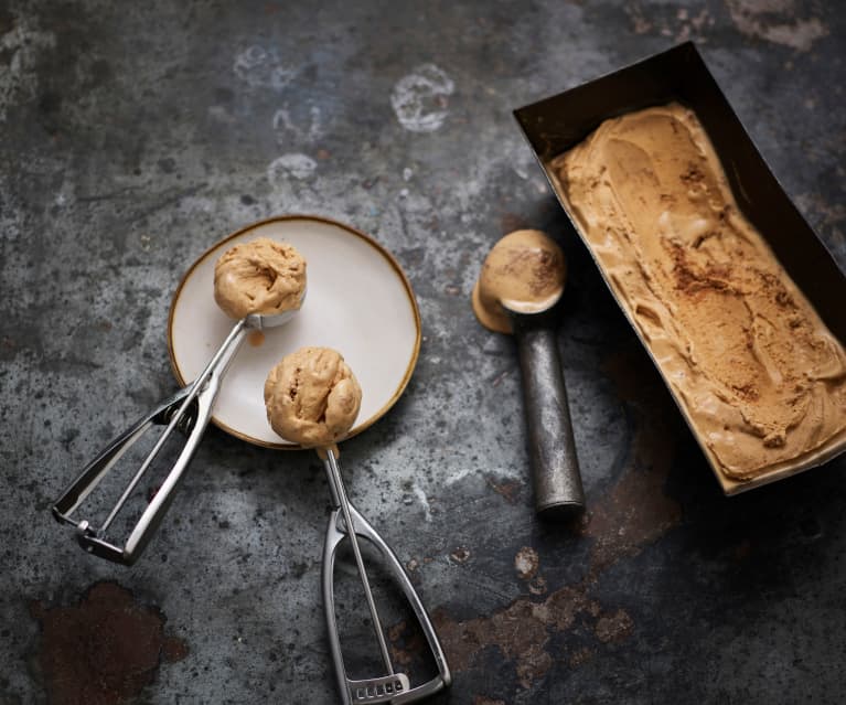 Gelado de bolacha e morango