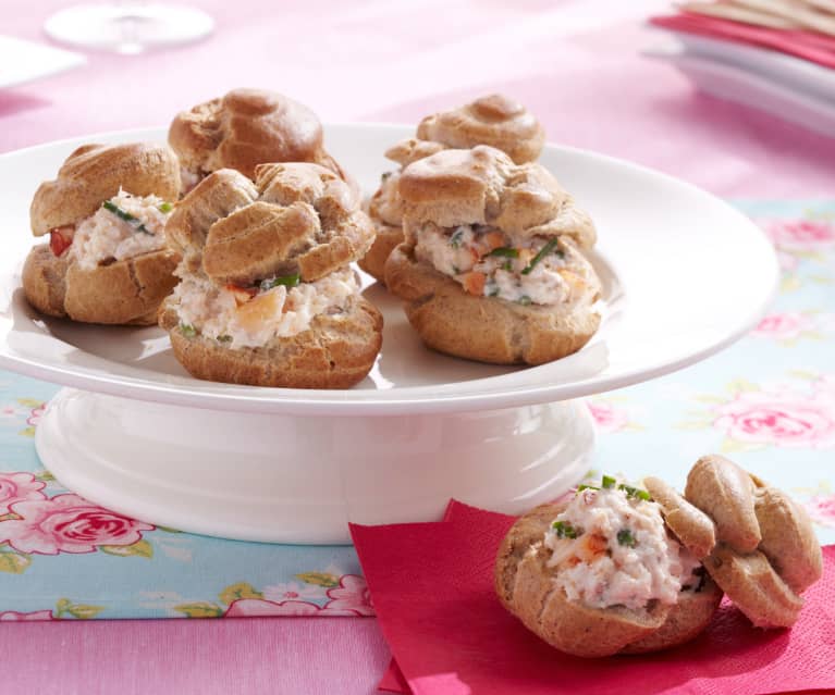 Choux au sarrasin, crabe et ciboulette