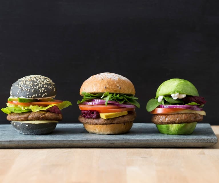 Mixed mushroom burgers 