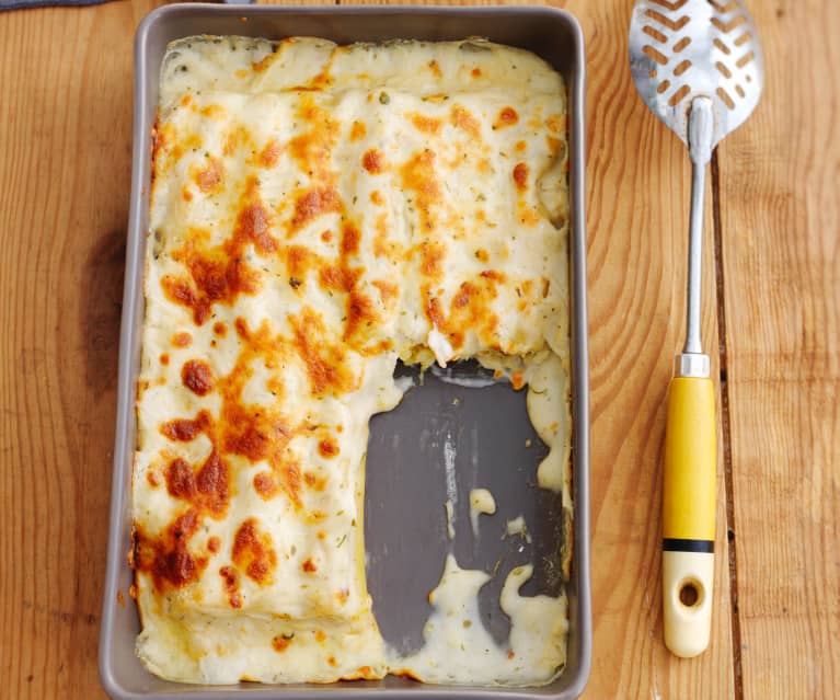 Canelones de bacalhau