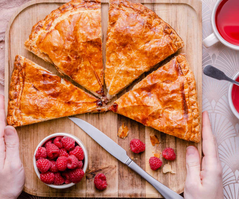 Galette frangipane aux framboises