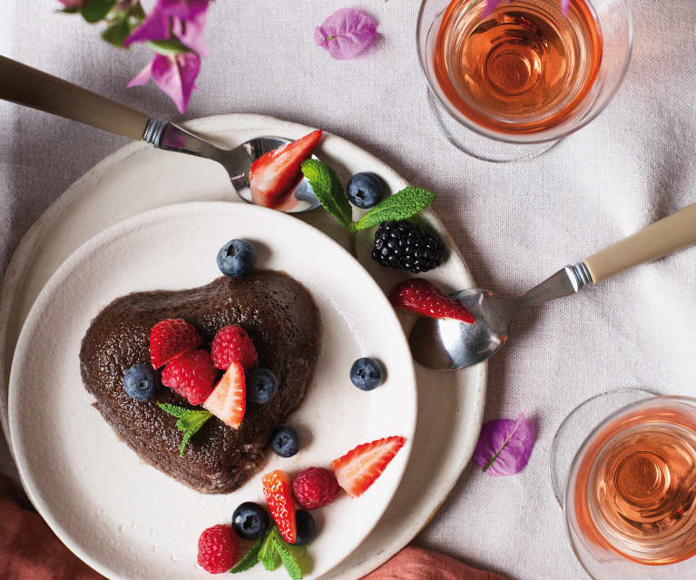 Pastel de chocolate para dos