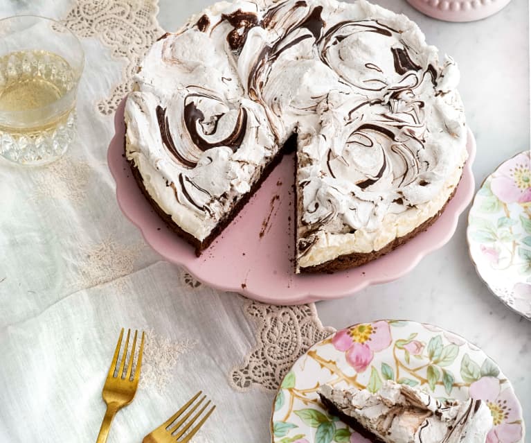 Torta de chocolate merengada