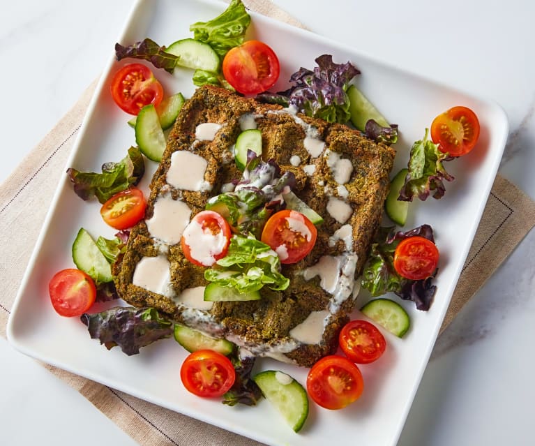 Gaufre au falafel