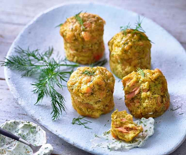 Muffins au saumon et à l'aneth Muffins au saumon et à l'aneth
