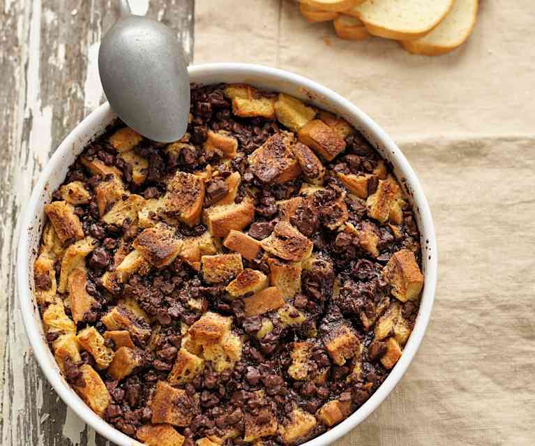 Pudim de brioche e chocolate Pudim de brioche e chocolate