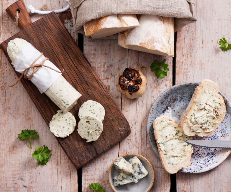 Butter with Gorgonzola and Roasted Garlic