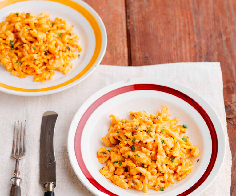 Spatzle com molho de queijo