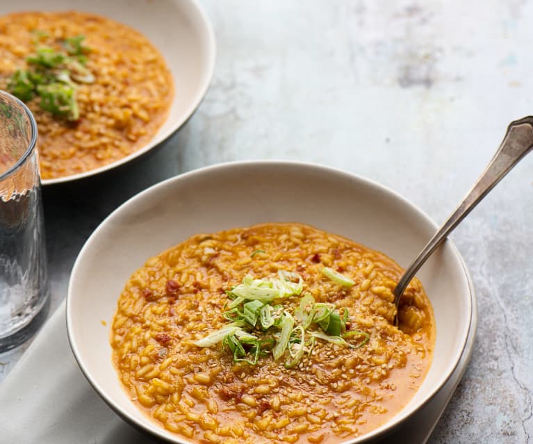 Kimchi risotto