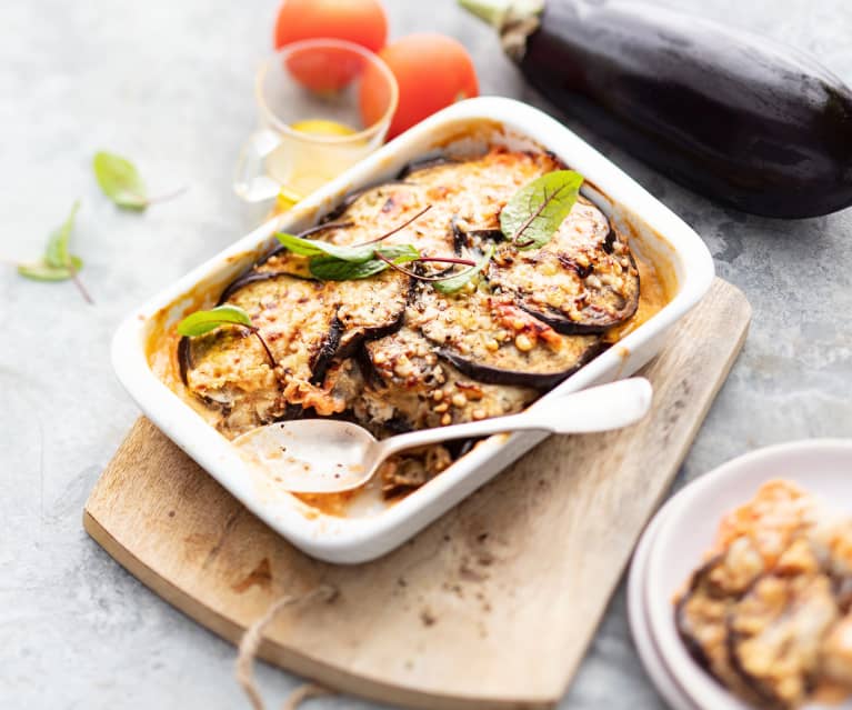 Gratin d'été au poisson façon parmigiana