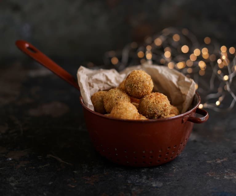 Croquetes de batata e bacon