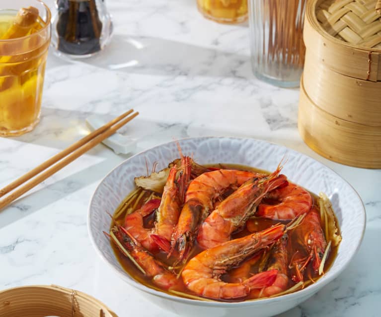 Udang Arak Herbal (Drunken Herbal Prawns)