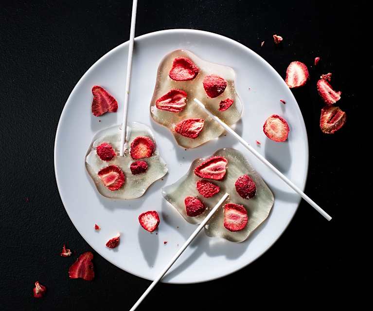 Sucettes aux fraises Sucettes aux fraises