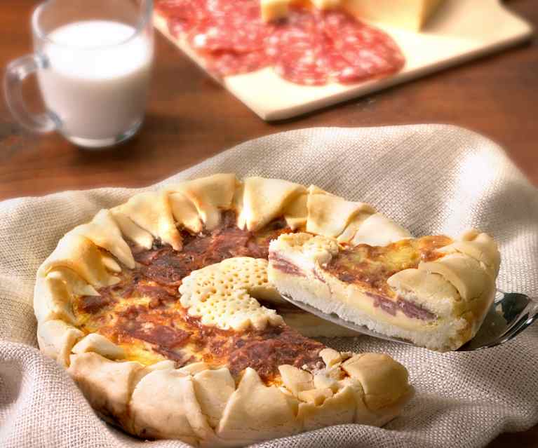 Quiche salami-fromage Quiche salami-fromage