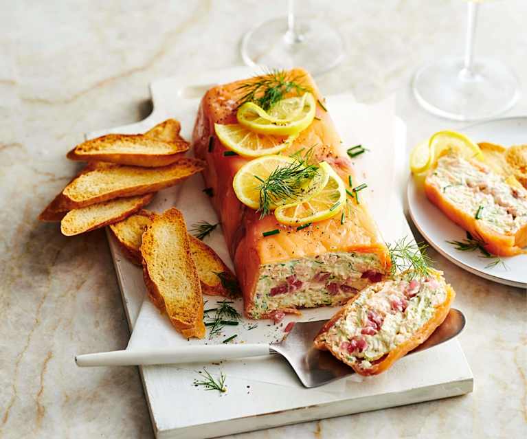 Smoked salmon terrine