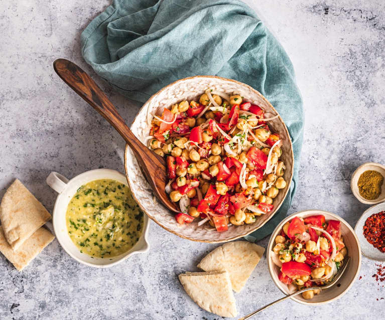 Ensalada especiada de garbanzos