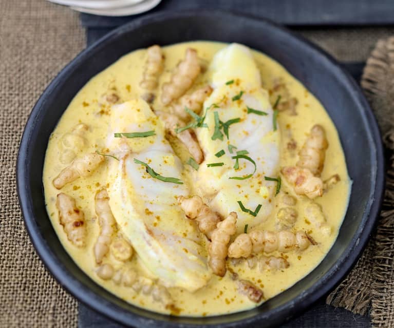 Curry de lieu et crosnes