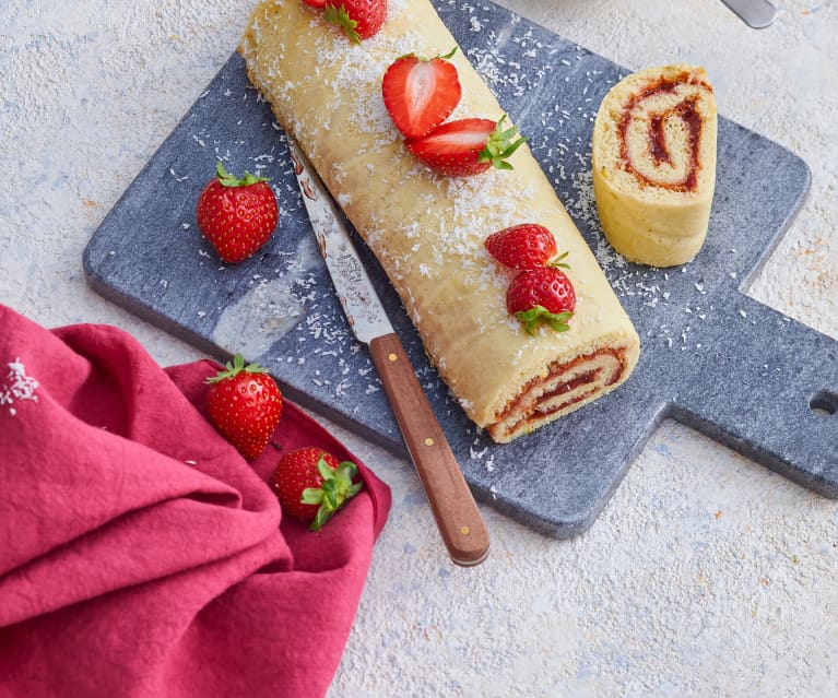 Biscuit roulé aux fruits rouges