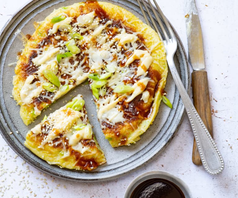 Okonomyaki, omelette japonaise au chou blanc