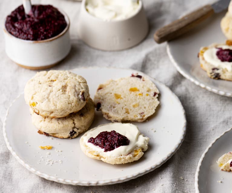 Gluten-free Scones with Berry Chia Jam