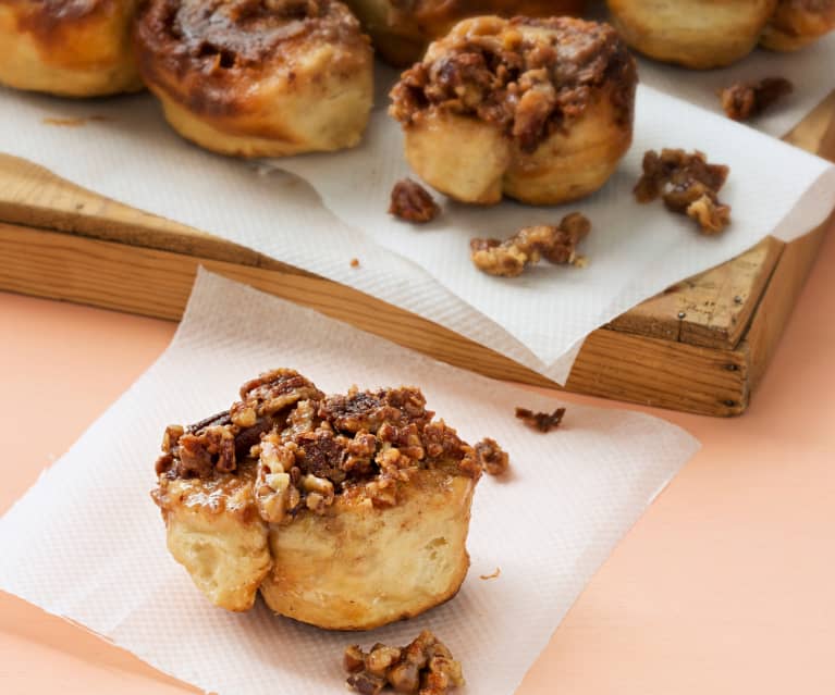 Rollos de canela con nueces pacanas