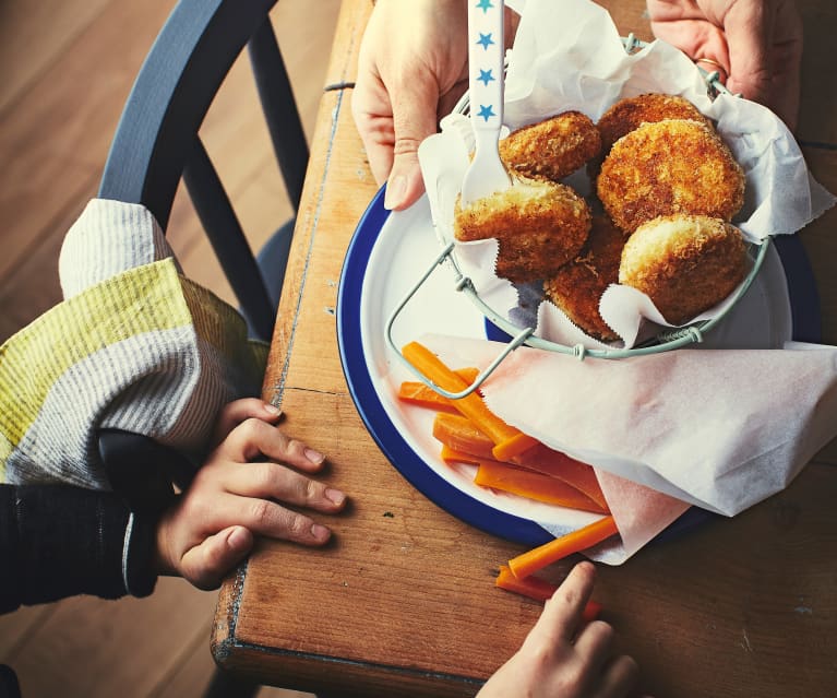 Croquettes de cabillaud, frites de carotte