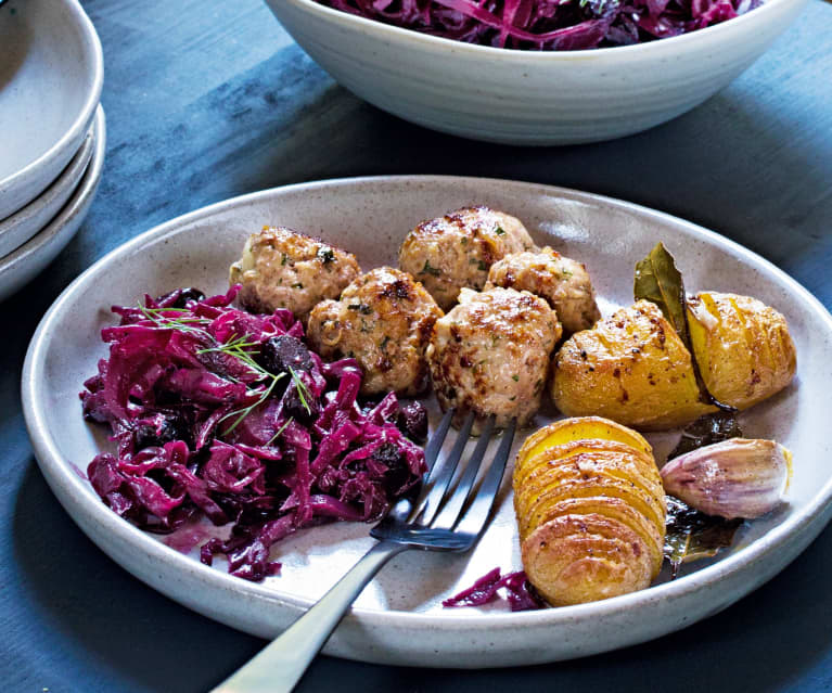 Boulettes de viande et pommes de terre au laurier