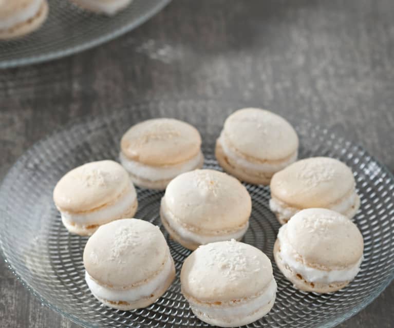 Macarons de helado de coco