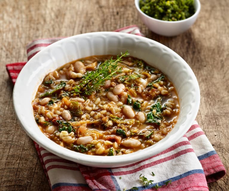 Pearl Barley and White Bean Stew