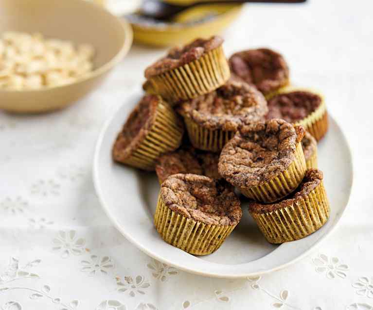 Muffins de chocolate e banana sem glúten Muffins de chocolate e banana sem glúten