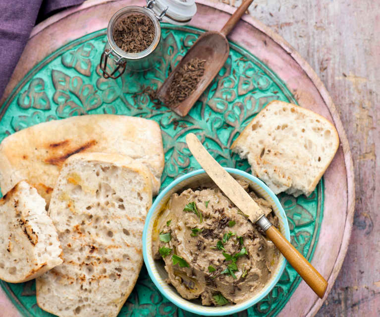 Pasta baba ganoush z kminem rzymskim