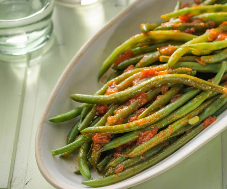 Fagiolini con pomodoro e prezzemolo