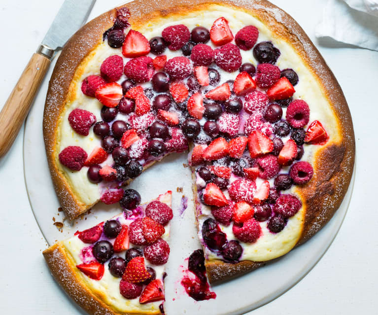 Tarte briochée ricotta et fruits rouges