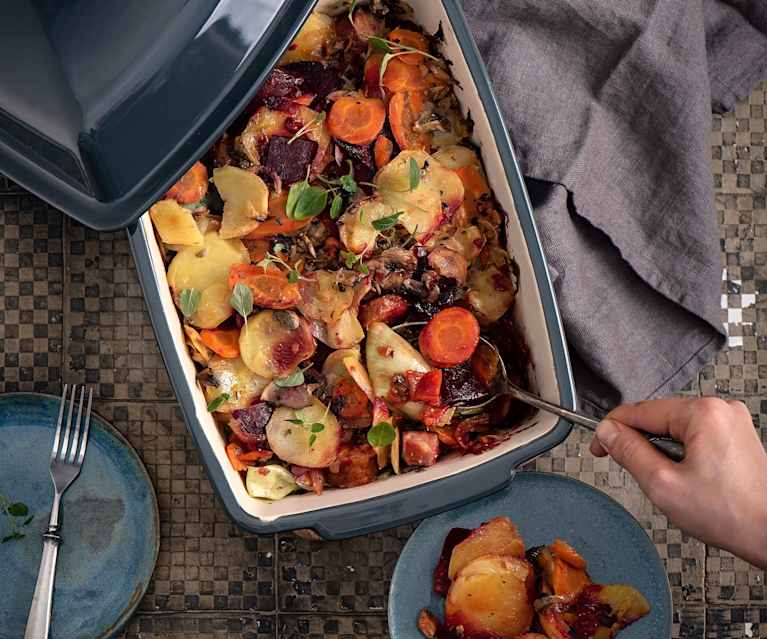 Pieczonki (prażonki) z kiełbasą i boczkiem (TM5) Pieczonki (prażonki) z kiełbasą i boczkiem (TM5)