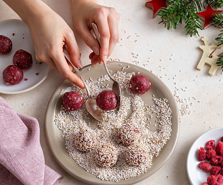 Himbeer-Snack-Kugeln