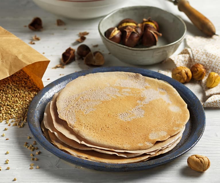 Palatschinken mit Maroni und Buchweizen (glutenfrei)