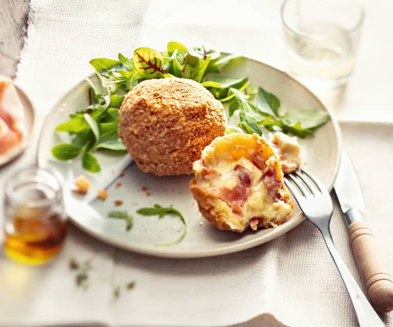 Croquette de brie de Meaux et jambon serrano