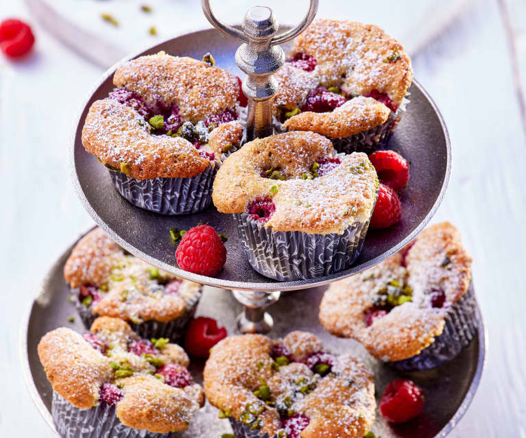 Himbeer-Pistazien-Muffins (Low Carb)