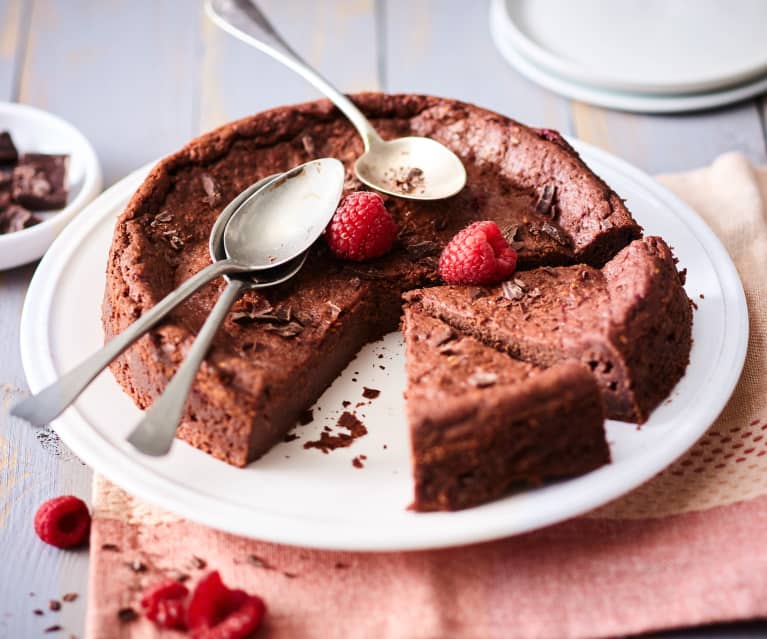 Fondant chocolat-framboise végétalien