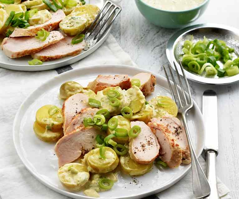 Salade de pommes de terre au poulet Salade de pommes de terre au poulet