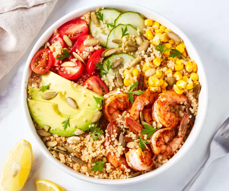 Spicy Shrimp and Quinoa Bowl