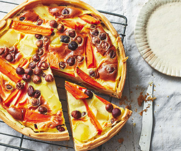 Quiche épaisse carotte-panais-noisettes