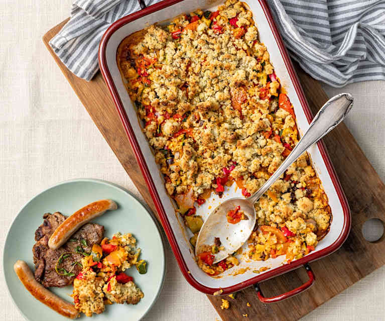 Mediterranes Gemüse-Crumble