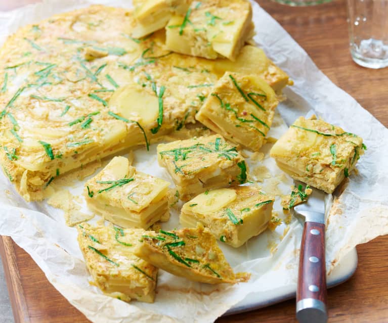 Tortilla espagnole à la ciboulette