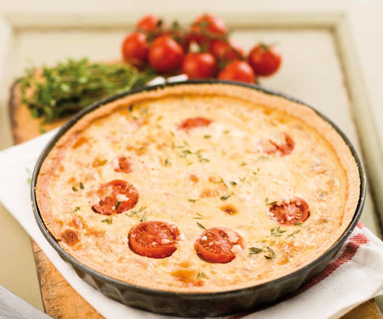 Quiche de atum e tomilho-limão